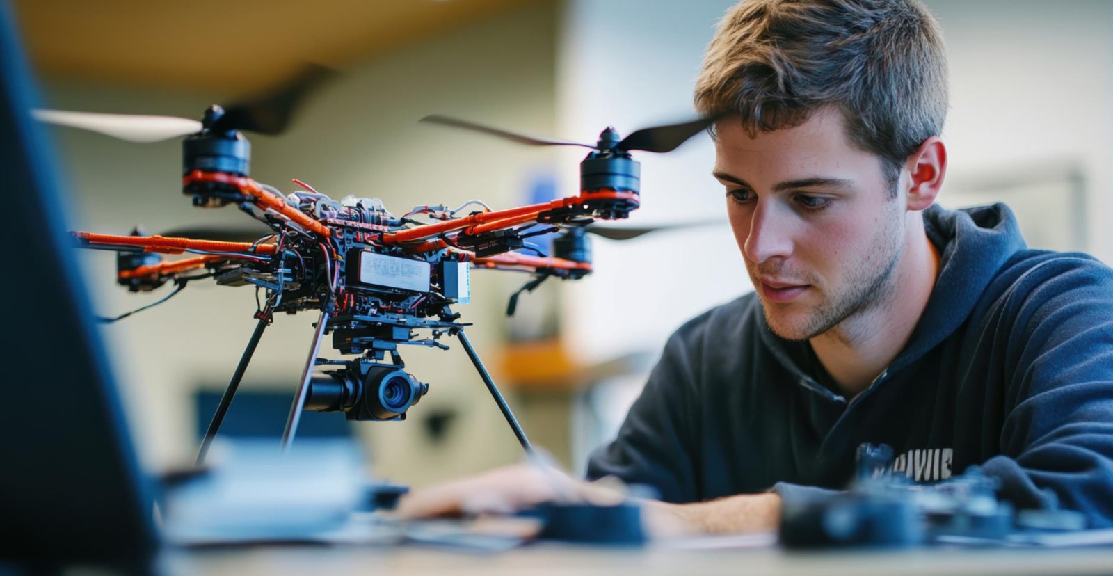 Enestock custom drone in flight